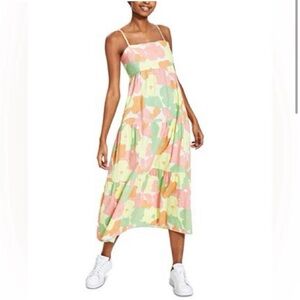 Sanctuary Women XXL Maxi Dress Smocked Back Multicolor Floral Pattern Print